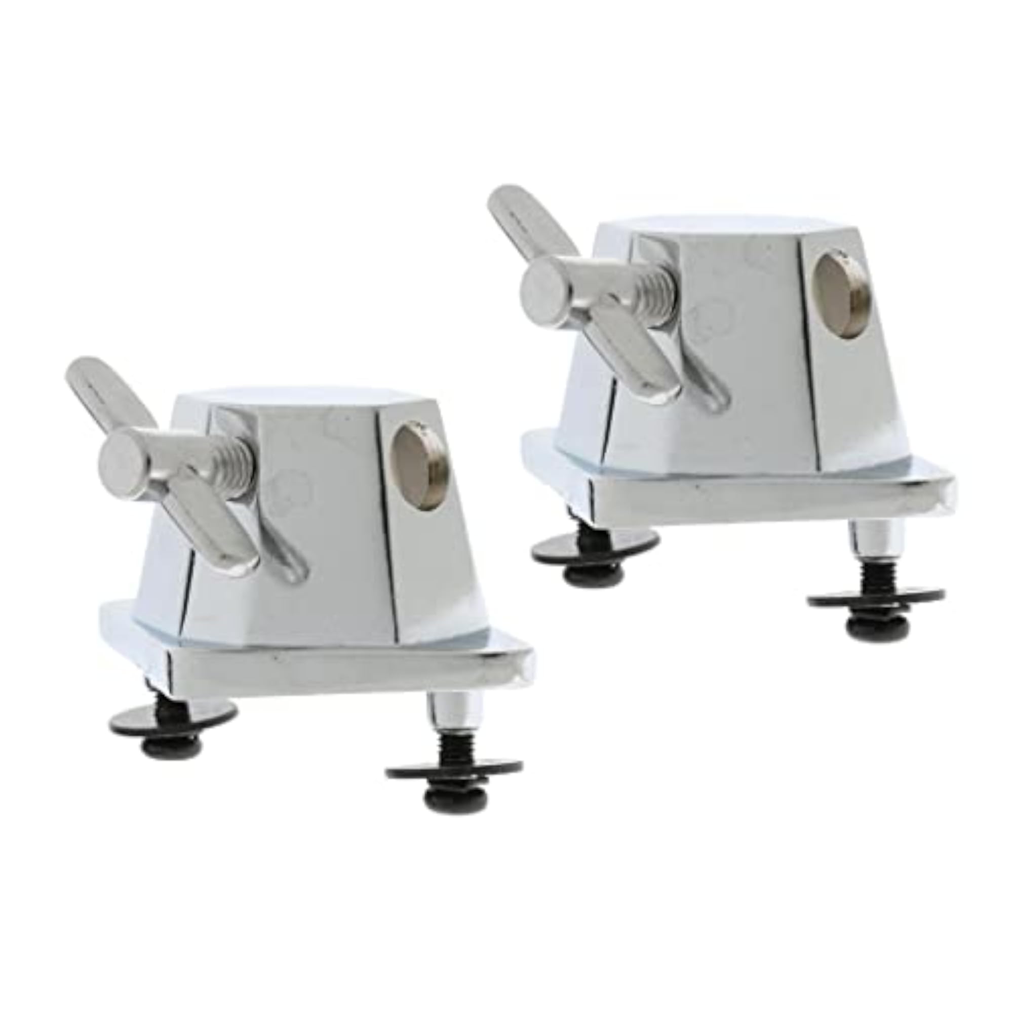 2Pcs Chrome Floor Tom Leg Mount Bracket Replacement Part